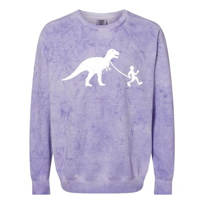 Walking My T-Rex Colorblast Crewneck Sweatshirt