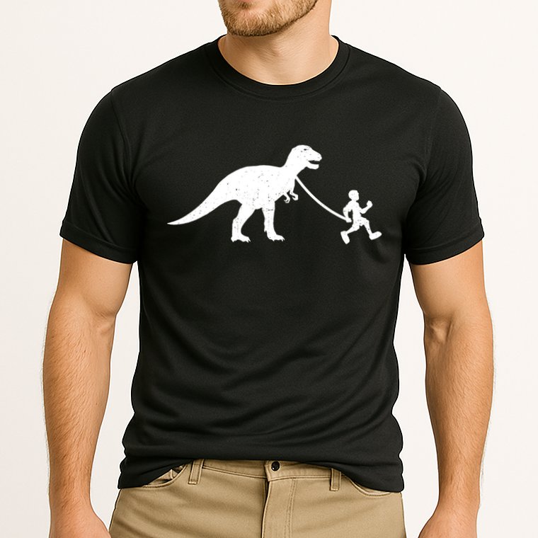 Walking My T-Rex Performance Shirt