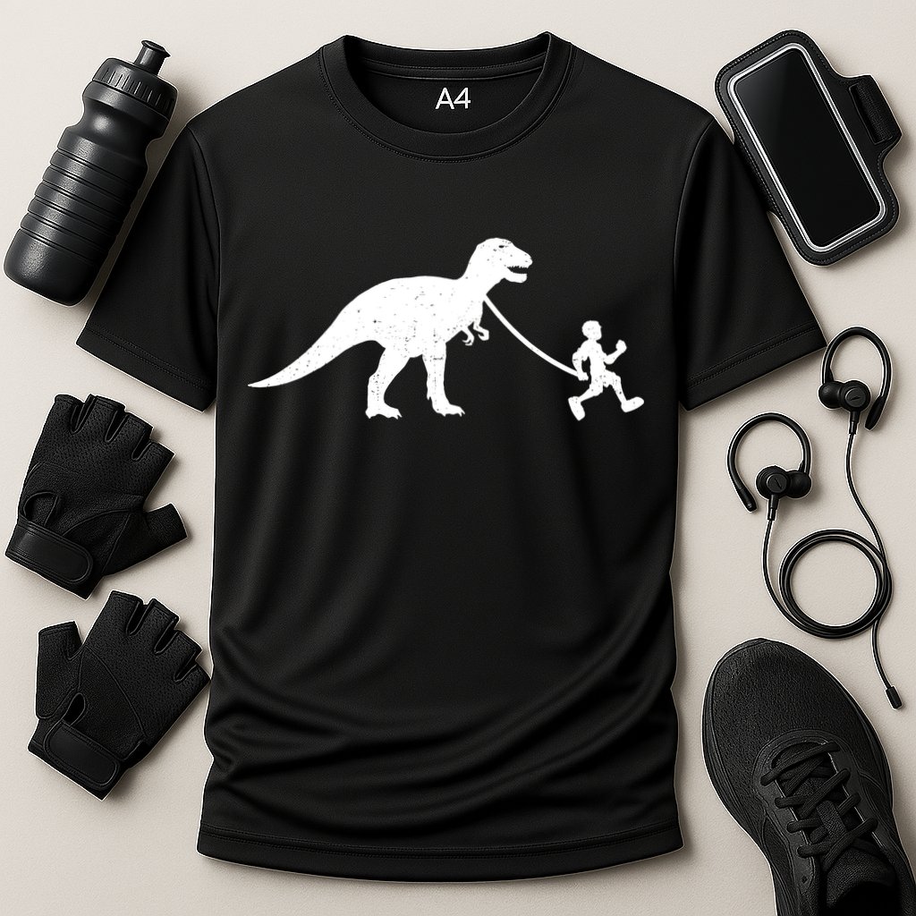 Walking My T-Rex Performance Shirt