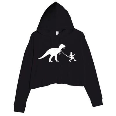 Walking My T-Rex Crop Fleece Hoodie