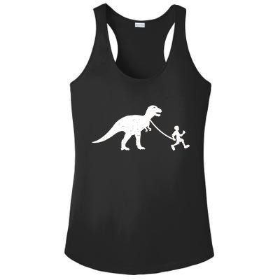 Walking My T-Rex Ladies PosiCharge Competitor Racerback Tank