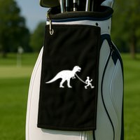 Walking My T-Rex Golf Towel
