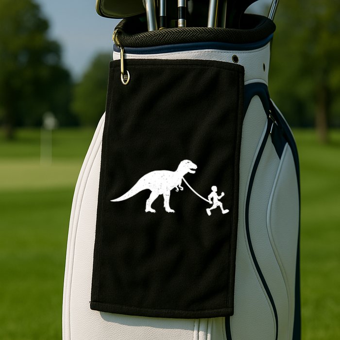 Walking My T-Rex Golf Towel