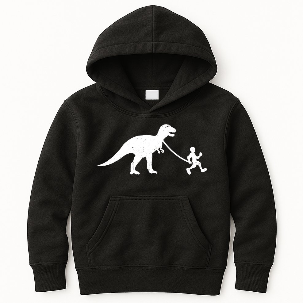 Walking My T-Rex Kids Hoodie