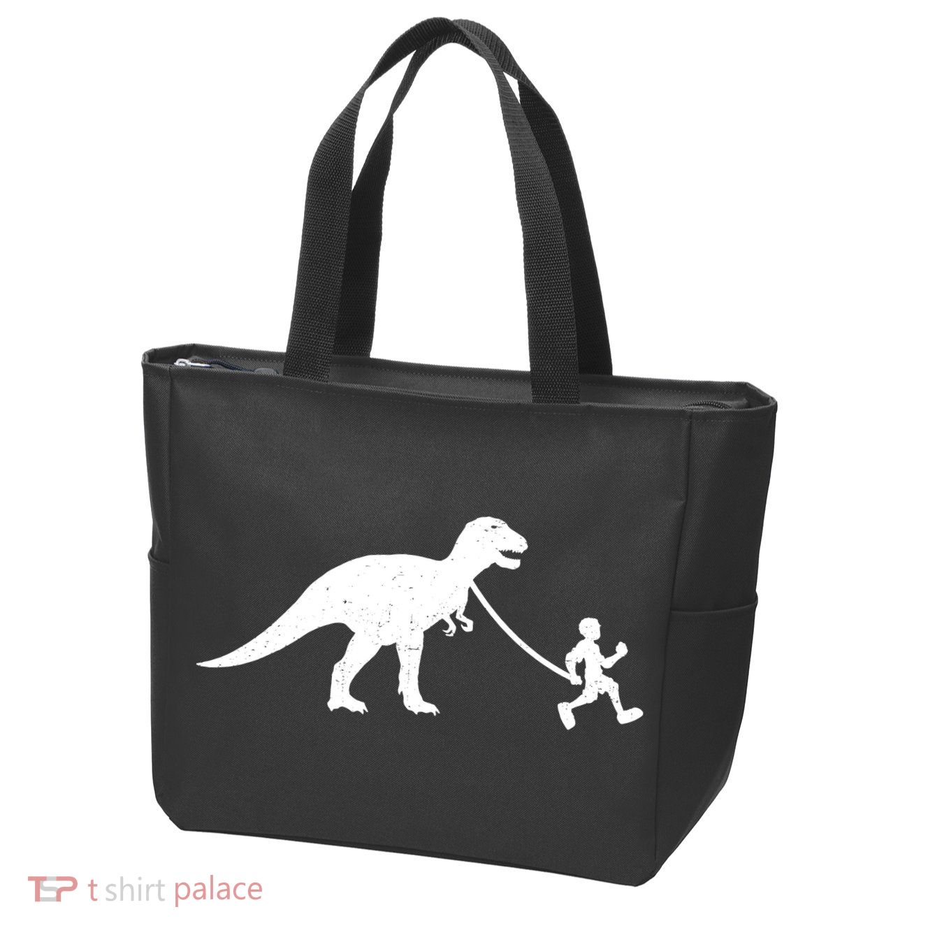 Walking My T-Rex Zip Tote Bag