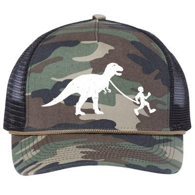 Walking My T-Rex Retro Rope Trucker Hat Cap