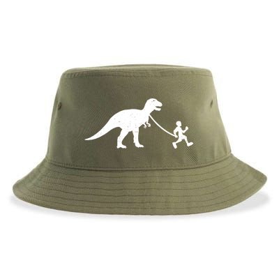 Walking My T-Rex Sustainable Bucket Hat