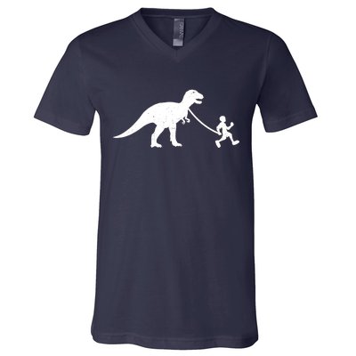 Walking My T-Rex V-Neck T-Shirt