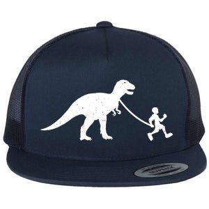 Walking My T-Rex Flat Bill Trucker Hat