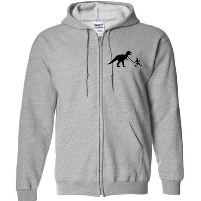 Walking My T-Rex Full Zip Hoodie