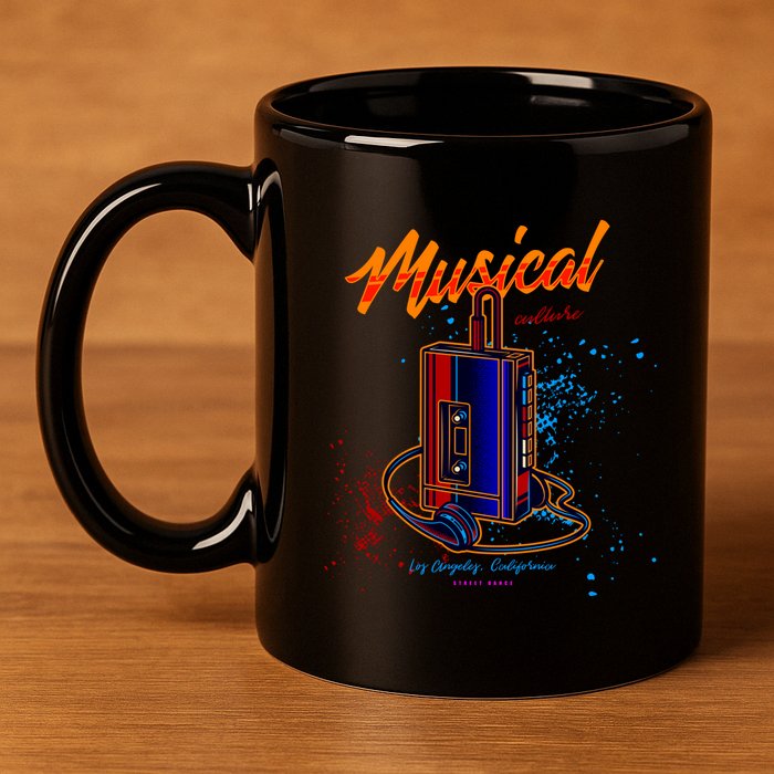 Walkman Los Angeles California Retro 11oz C Handle Ceramic Mug