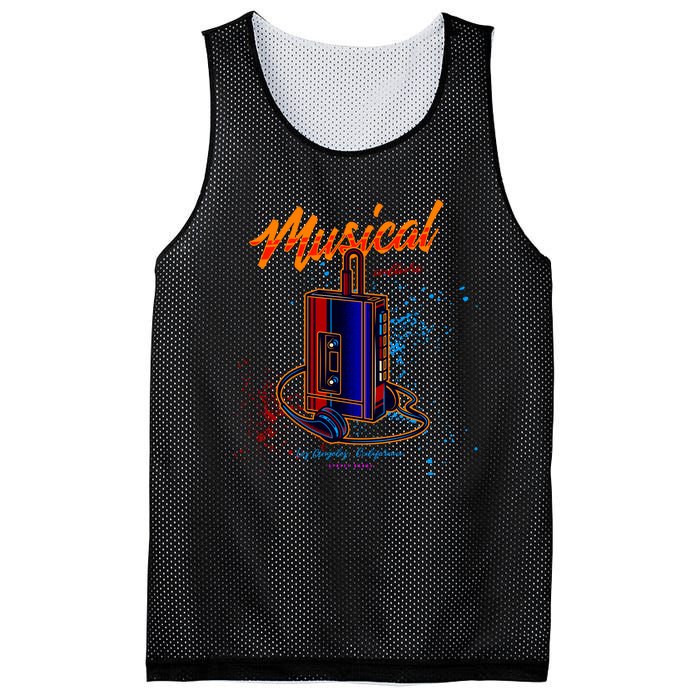 Walkman Los Angeles California Retro Mesh Reversible Basketball Jersey Tank