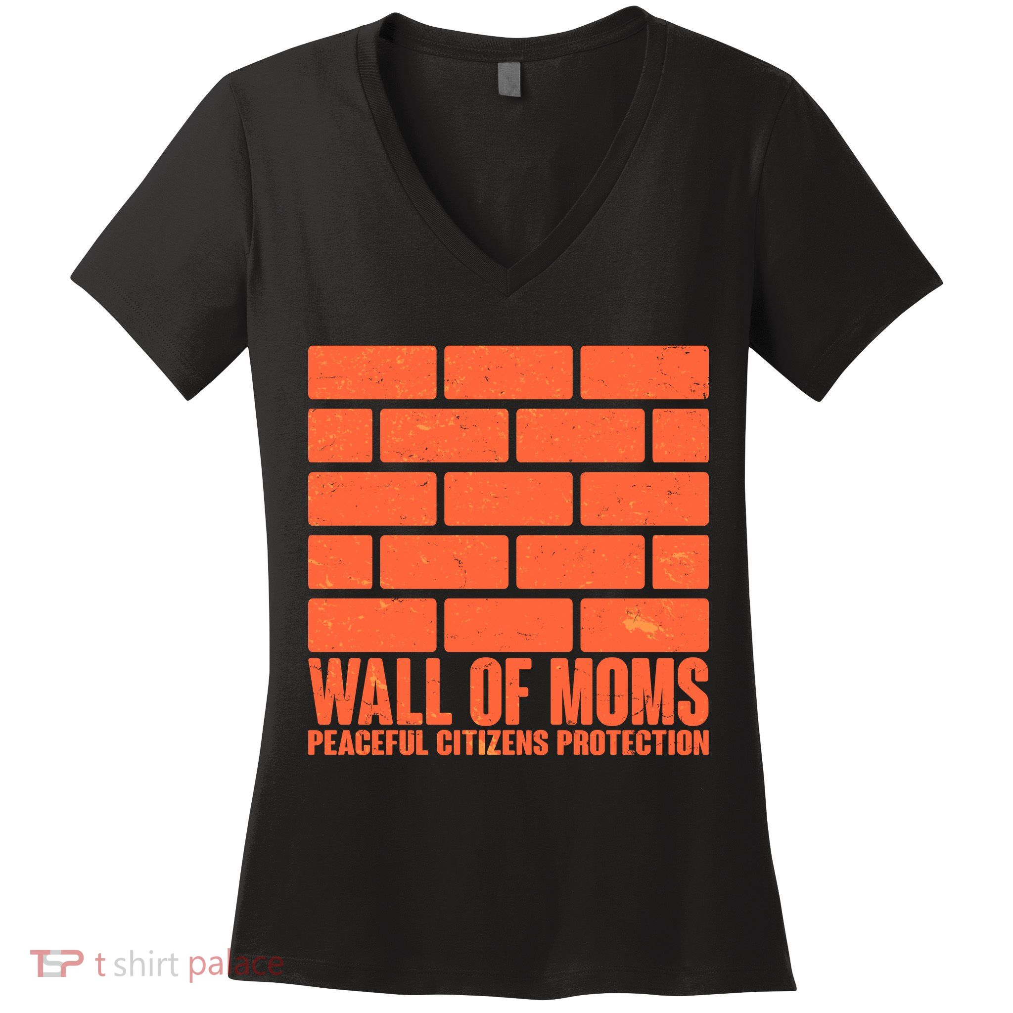 Wall Of Moms Peaceful Citizen Protection Women's V-Neck T-Shirt