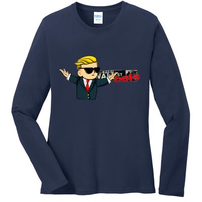 Wall Sreet Bets Logo Ladies Long Sleeve Shirt