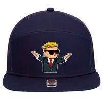 Wall Street Bets Guy 7 Panel Mesh Trucker Snapback Hat