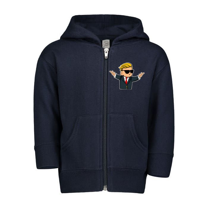 Wall Street Bets Guy Toddler Zip Fleece Hoodie