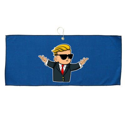 Wall Street Bets Guy Large Microfiber Waffle Golf Towel