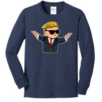 Wall Street Bets Guy Kids Long Sleeve Shirt