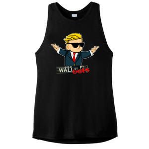 Wall Street Bets Guy Investing Stocks Ladies PosiCharge Tri-Blend Wicking Tank