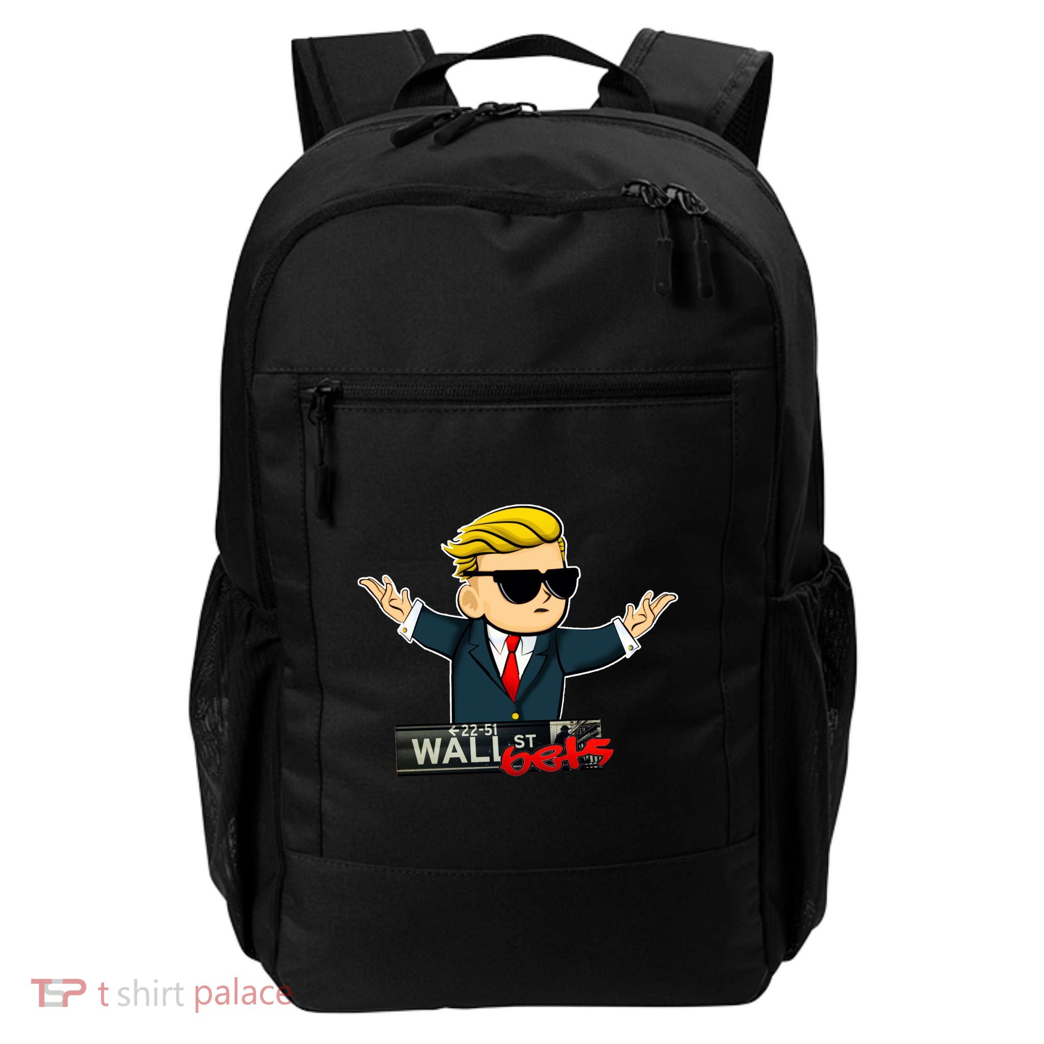 Wall Street Bets Guy Investing Stocks Backpack