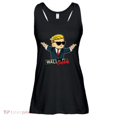 Wall Street Bets Guy Investing Stocks Ladies Essential Flowy Tank