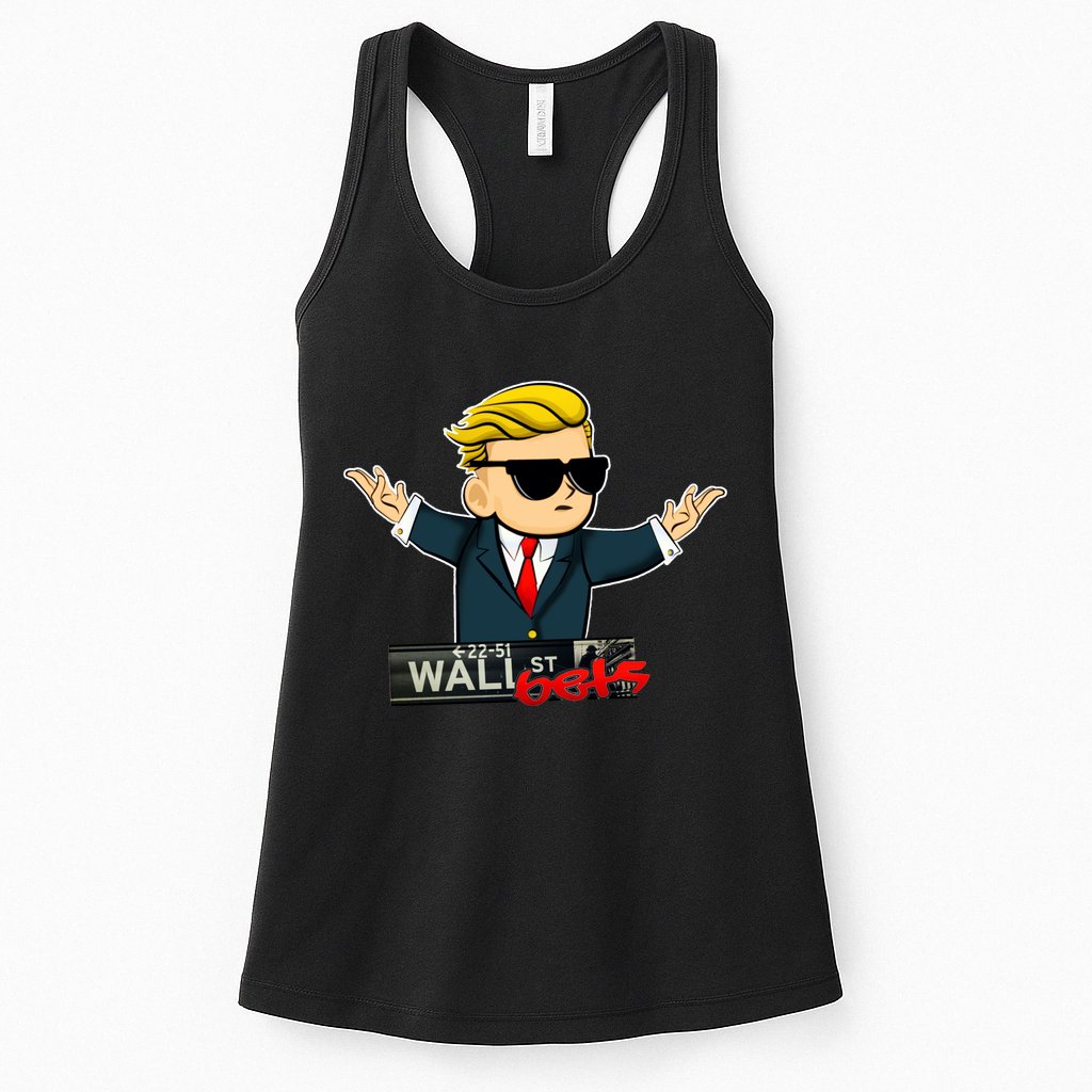 Wall Street Bets Guy Investing Stocks Womens Tank Top