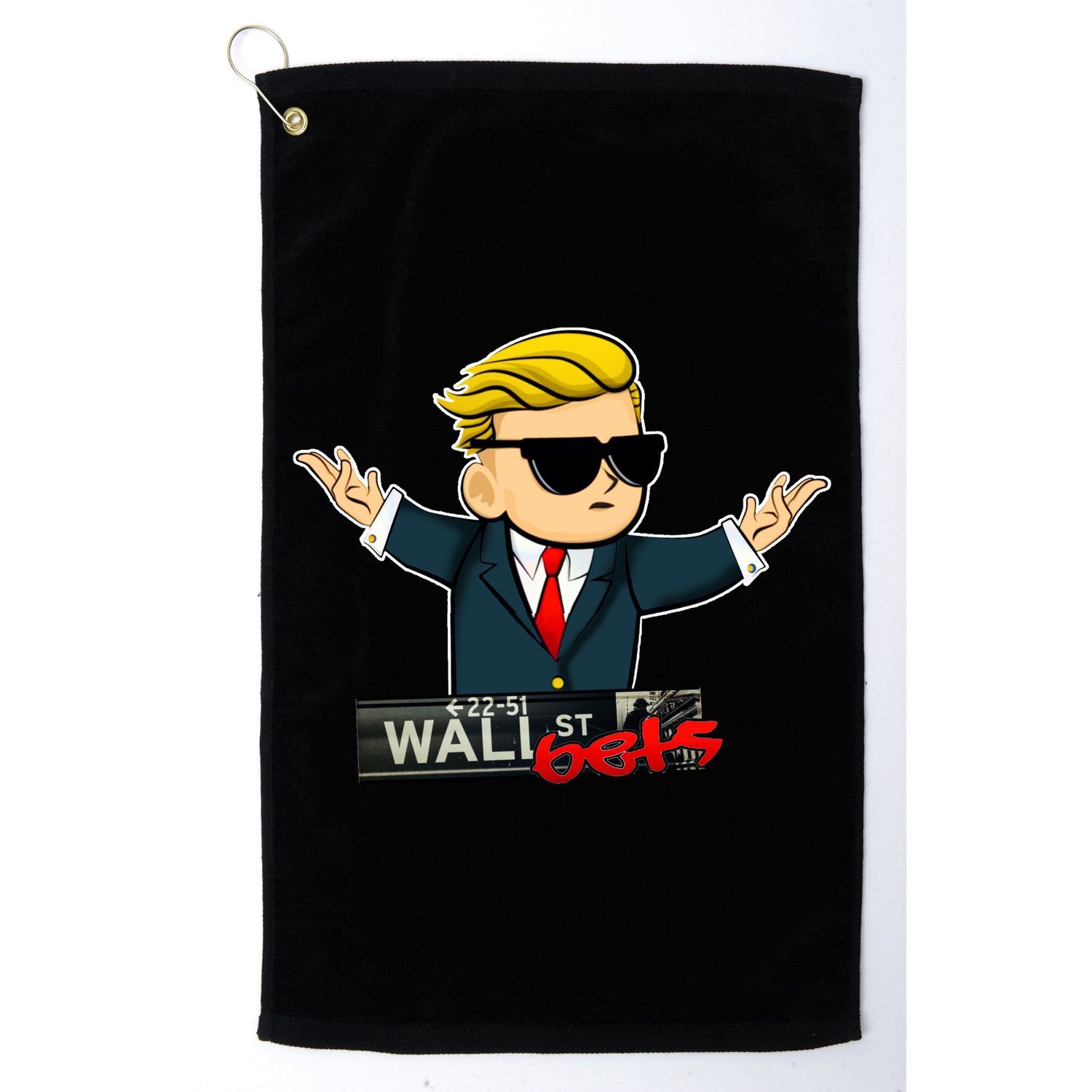 Wall Street Bets Guy Investing Stocks Golf Towel