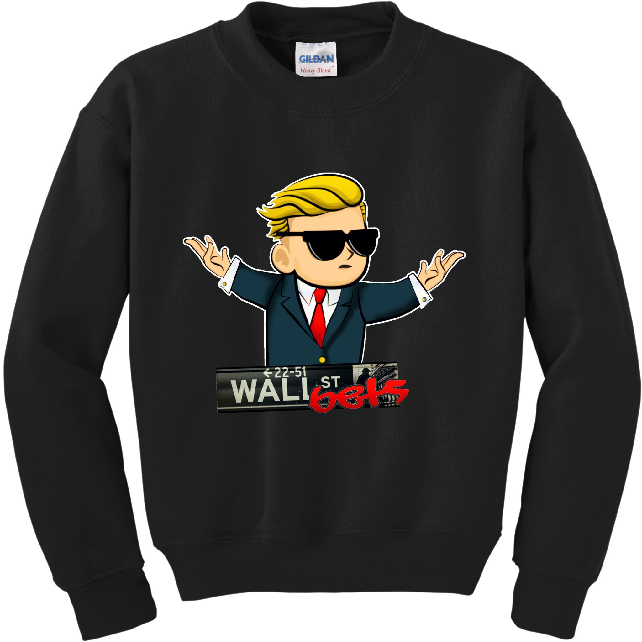 Wall Street Bets Guy Investing Stocks Kids Sweatshirt
