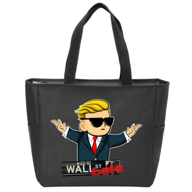 Wall Street Bets Guy Investing Stocks Zip Tote Bag