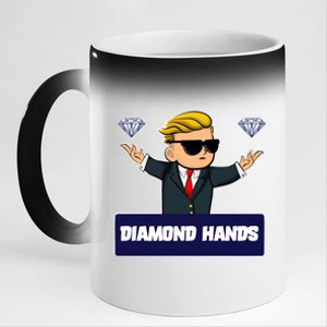 Wall Street Diamond Hands 11oz Black Color Changing Mug