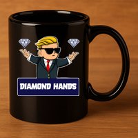 Wall Street Diamond Hands 11oz C Handle Ceramic Mug