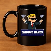 Wall Street Diamond Hands 11oz C Handle Ceramic Mug