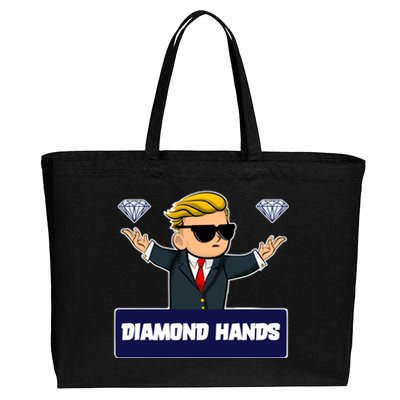 Wall Street Diamond Hands Cotton Canvas Jumbo Tote