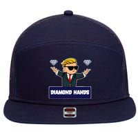 Wall Street Diamond Hands 7 Panel Mesh Trucker Snapback Hat
