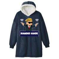 Wall Street Diamond Hands Hooded Wearable Blanket