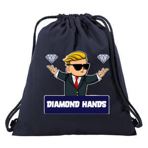 Wall Street Diamond Hands Drawstring Bag