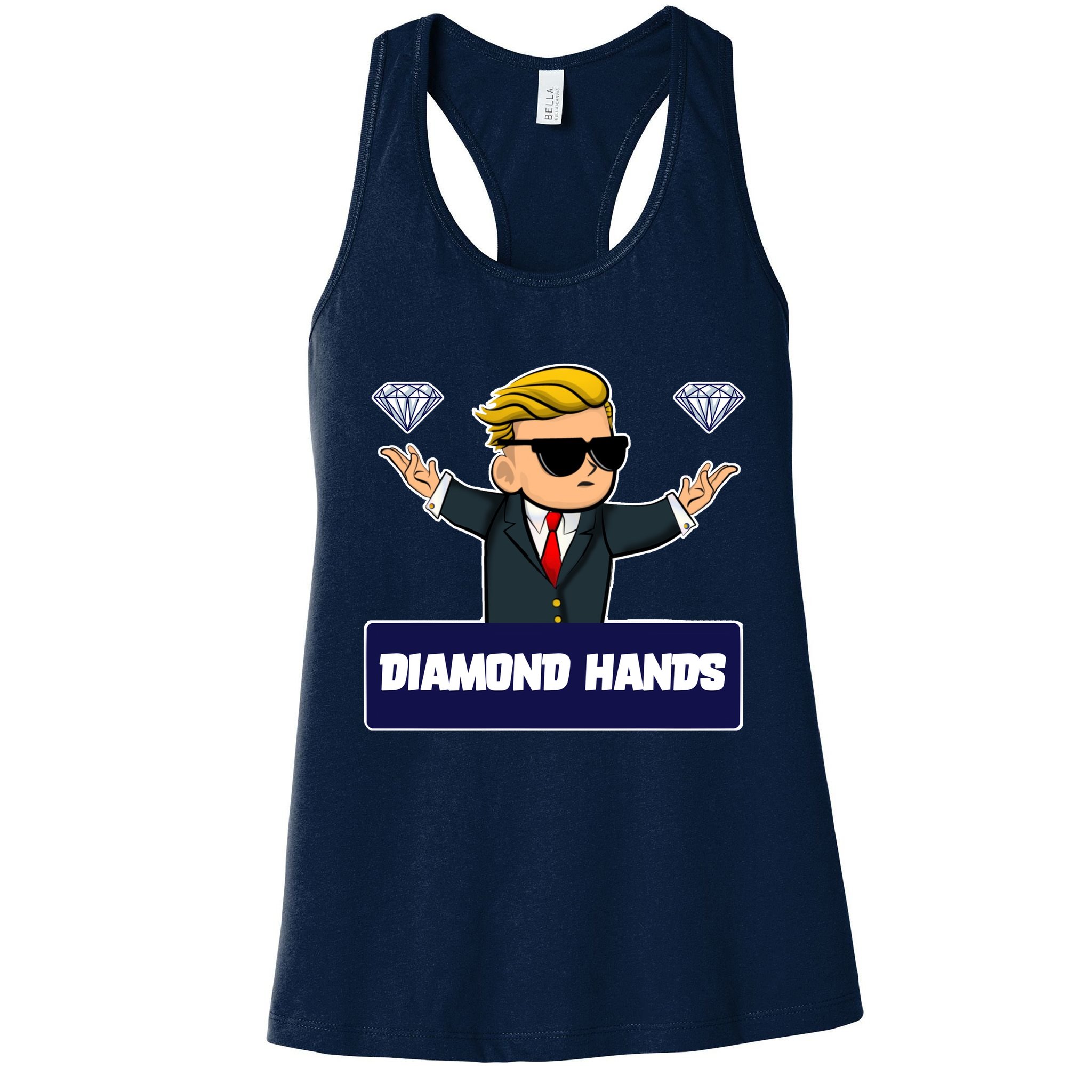 Wall Street Diamond Hands Womens Tank Top