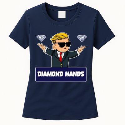 Wall Street Diamond Hands Womens T-Shirt