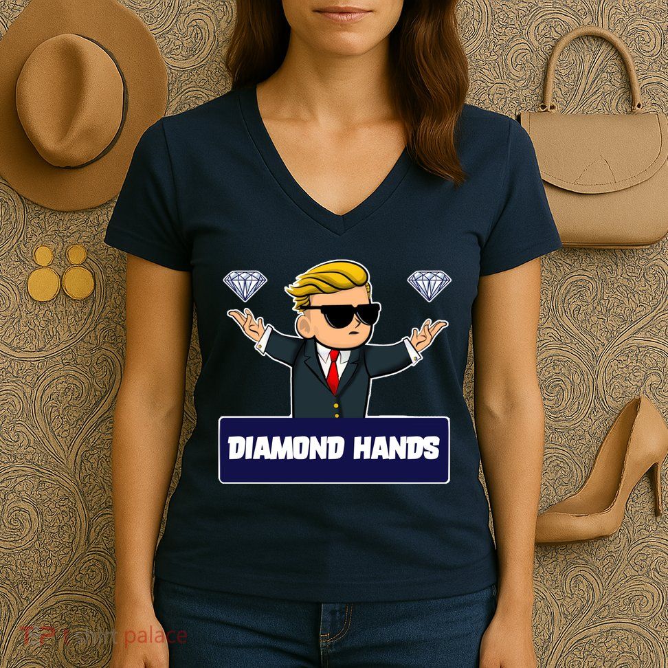 Wall Street Diamond Hands Women's V-Neck T-Shirt