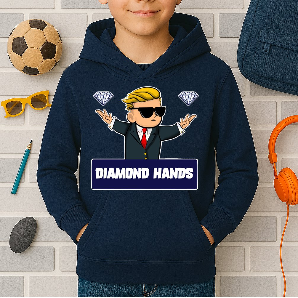 Wall Street Diamond Hands Kids Hoodie