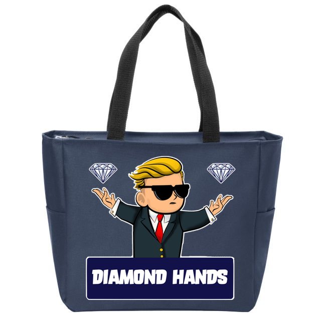 Wall Street Diamond Hands Zip Tote Bag
