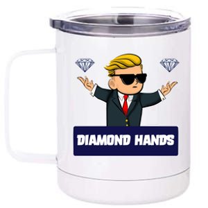 Wall Street Diamond Hands 12 oz Stainless Steel Tumbler Cup