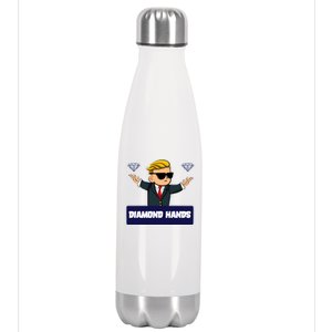 Wall Street Diamond Hands Stainless Steel Insulated Water Bottle