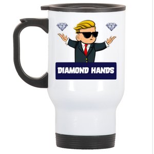 Wall Street Diamond Hands Stainless Steel Travel Mug