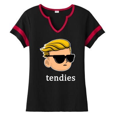 Wall Street Guy WSB Tendies Ladies Halftime Notch Neck Tee