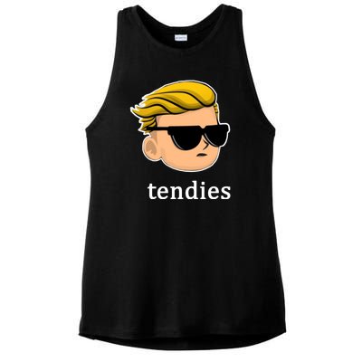 Wall Street Guy WSB Tendies Ladies PosiCharge Tri-Blend Wicking Tank