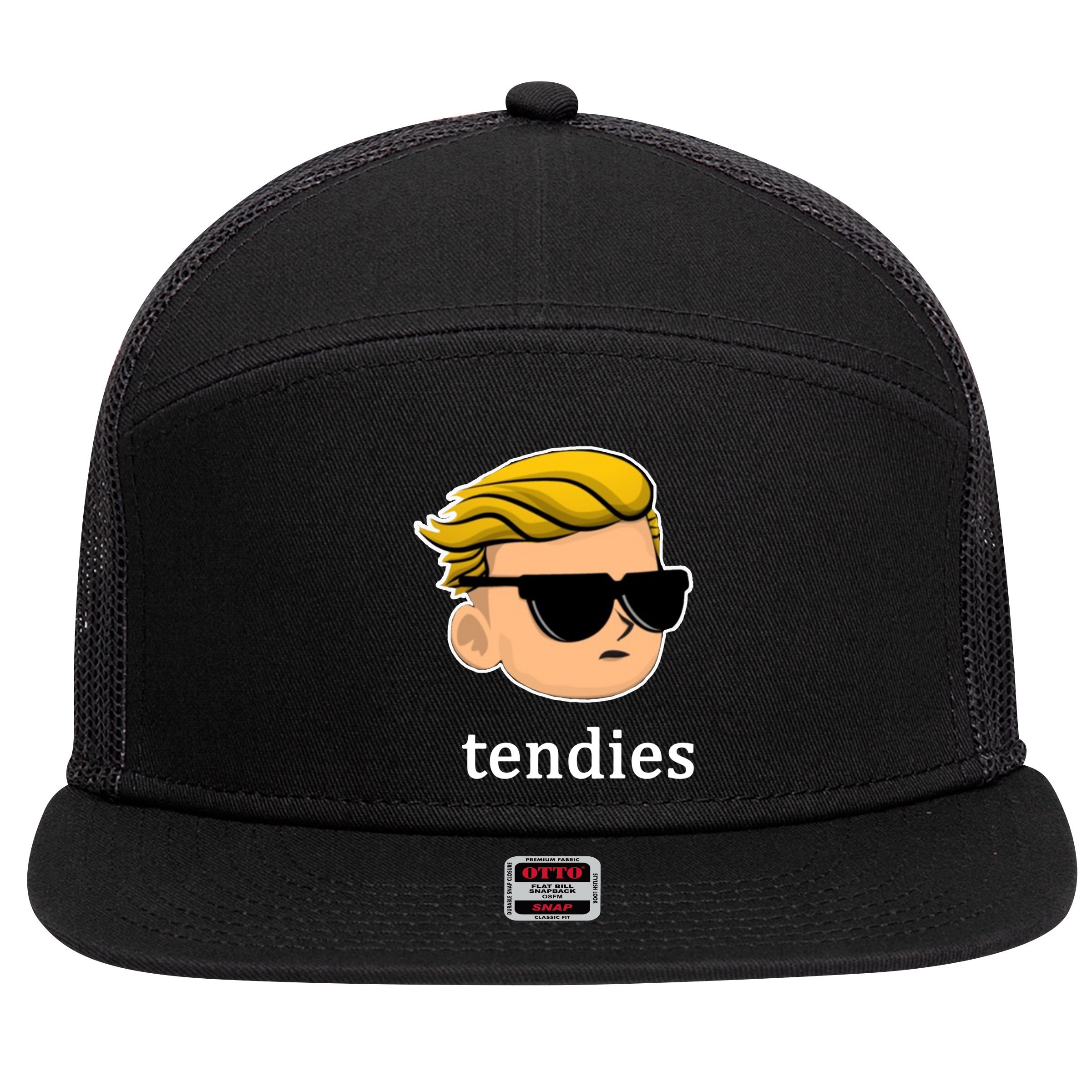 Wall Street Guy WSB Tendies 7 Panel Mesh Trucker Snapback Hat