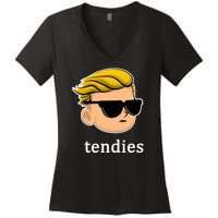 Wall Street Guy WSB Tendies Women's V-Neck T-Shirt