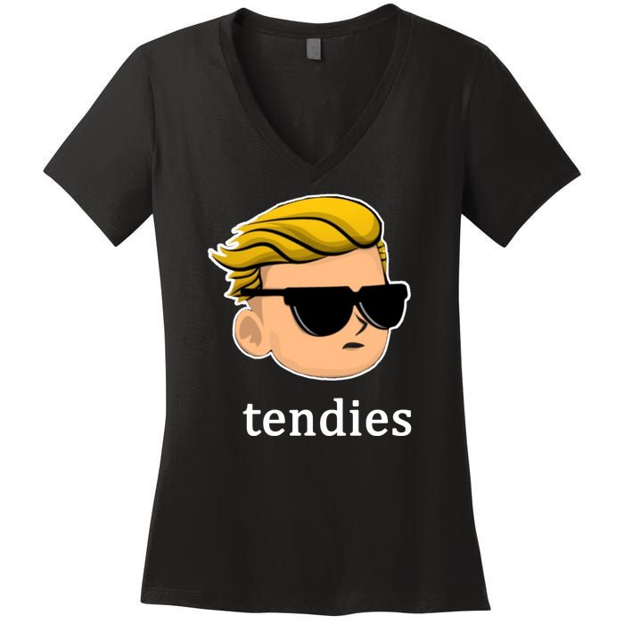 Wall Street Guy WSB Tendies Women's V-Neck T-Shirt