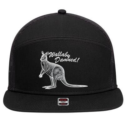 Wallaby Damned 7 Panel Mesh Trucker Snapback Hat